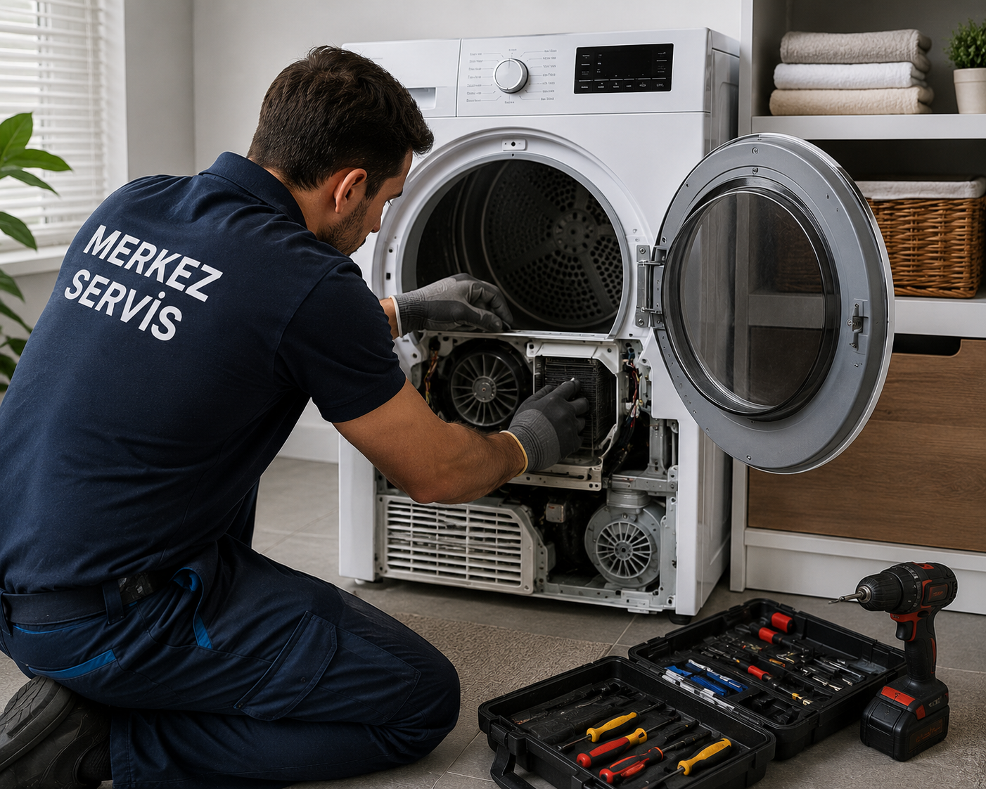 Profesyonel kurutma makinesi tamir ve bakım hizmeti sunan Merkez Servis görseli